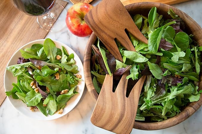 Ironwood Gourmet Kodiak, 1.5 x 3.75 x 6 inches, Bear Claw Salad Server Set, (28152)