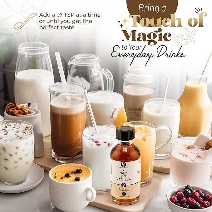 Dolce Flav Vanilla Extract – 2 Ounce Water-Soluble Kosher, Sugar-Free, Concentrated Vanilla Flavoring for Baking, Cookies & Desserts, Includes Measured Dropper