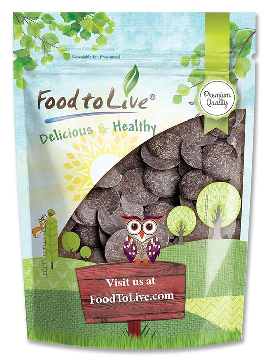 Food to Live Cacao Paste Wafers, 5 Pounds - Premium Raw Cacao Liquor, Pure, Unsweetened, Vegan, Bulk. Rich in Antioxidants, Essential Minerals. Perfect for Homemade Desserts, Chocolate Bars