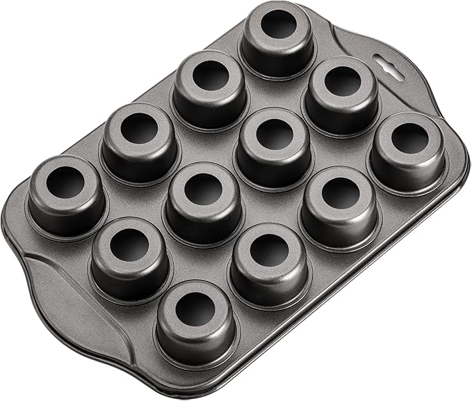 Tosnail 12 Cavity Mini Cheesecake Pan with 24 Pieces Removable Bottom
