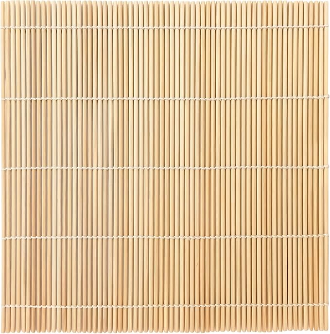 Fusion Select 1 Pk Bamboo Sushi Mat - Sushi Roller Mat for Making, Shaping & Molding Sushi Roll & Kimbap - Food-Safe Sushi Making Supplies, Tools & Accessories - Made of Natural Bamboo - 9.5x9.5