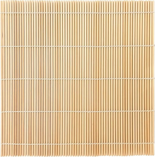 Fusion Select 1 Pk Bamboo Sushi Mat - Sushi Roller Mat for Making, Shaping & Molding Sushi Roll & Kimbap - Food-Safe Sushi Making Supplies, Tools & Accessories - Made of Natural Bamboo - 9.5x9.5