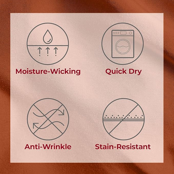 Mellanni Twin XL Sheets Set - 3 PC Iconic Collection Bedding - Hotel Luxury, Extra Soft, Cooling Bed Sheets - Wrinkle, Fade, Stain Resistant (Twin Extra Long, Terracotta)