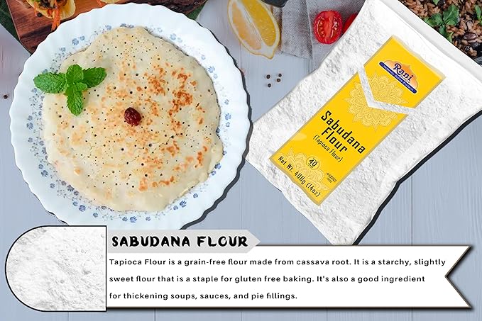 Rani Sabudana Flour (Tapioca/Sago Flour) 14oz (400g) ~ All Natural | Vegan | Gluten Friendly | NON-GMO | Kosher | Indian Origin