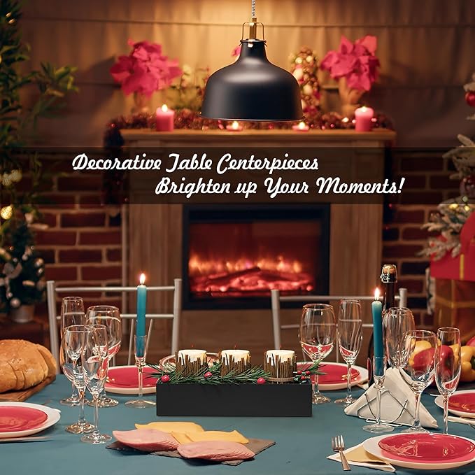 Kitchen Drawer Organizer Bins, Black Bamboo Drawer Organizer Stackable for Silverware, Utensils, Cutlery, Flatware, for Junk Drawer, Dresser, Bathroom, 12" x 3" x 2.5" (Set of 2)