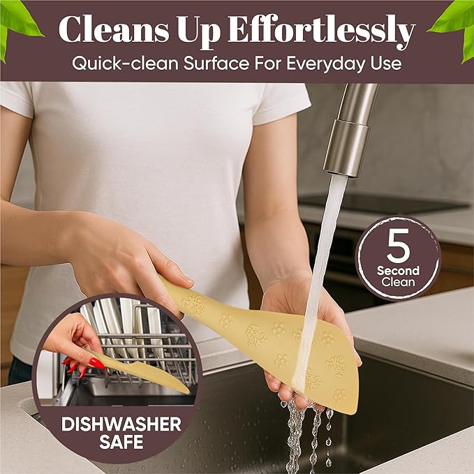 JIG TRIO 3 Piece Double Headed Silicone Spatula Set – Yellow – Heat Resistant Kitchen Tools for Baking, Mixing & Cooking – BPA Free, Dishwasher Safe, Gift Ready