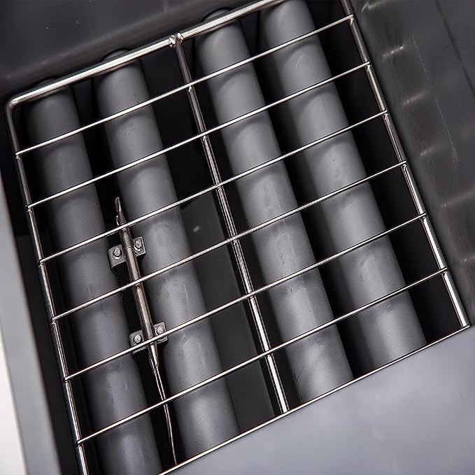 CLIVIA Liquid Propane Deep Fryer, Commercial Floor Fryer with 2 Baskets, 55 lb. Capacity with 4 Burners, 120,000 BTU Propane Fryer for Restaurants