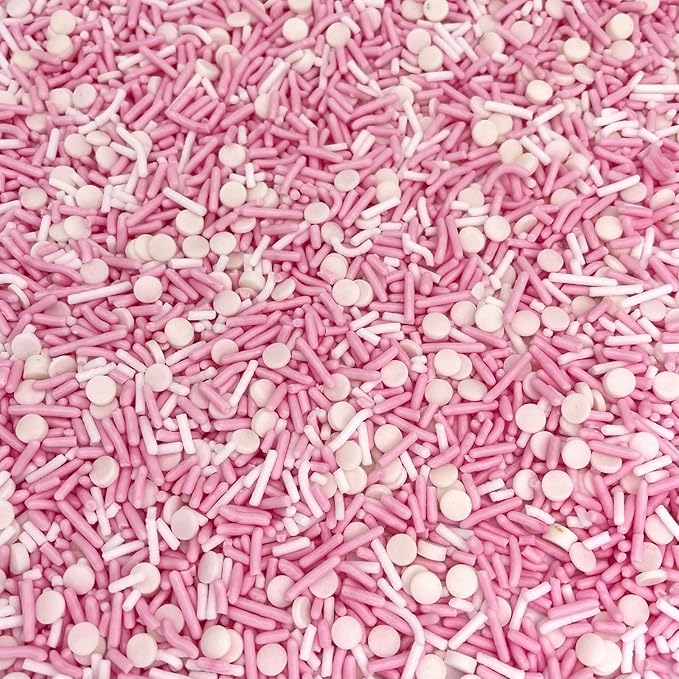 Manvscakes, No Artificial Dyes, Pink Sprinkles, Natural Sprinkles, Gluten Free, Valentine Sprinkles, Pink Cake Decorations, Mothers Day, Baby Shower, Cookies, Fondant Cake, Natural Dessert Toppings, 3