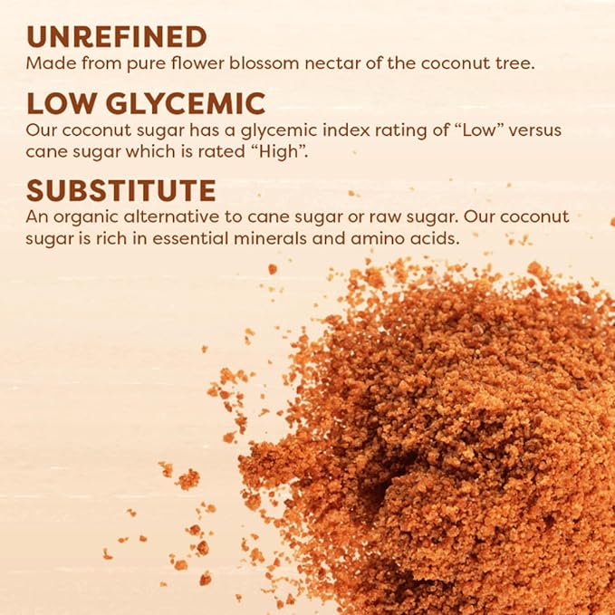 Big Tree Farms Organic Brown Coconut Sugar - Coconut Palm Sugar, Unrefined, Fine Crystals, Cane Sugar Replacement, Coconut Blossom Nectar, Vegan, Perfect for Baking - 1 Pound (Pack of 1)