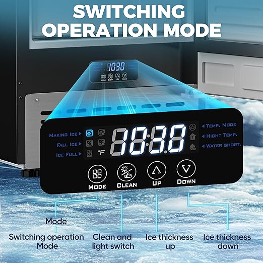 15" W Commercial Under Counter Ice Maker Machine, 80 LBS/Day Stainless Steel Built-in Freestanding Ice Maker with Water Filter, for Home Apartment & Commercial Use