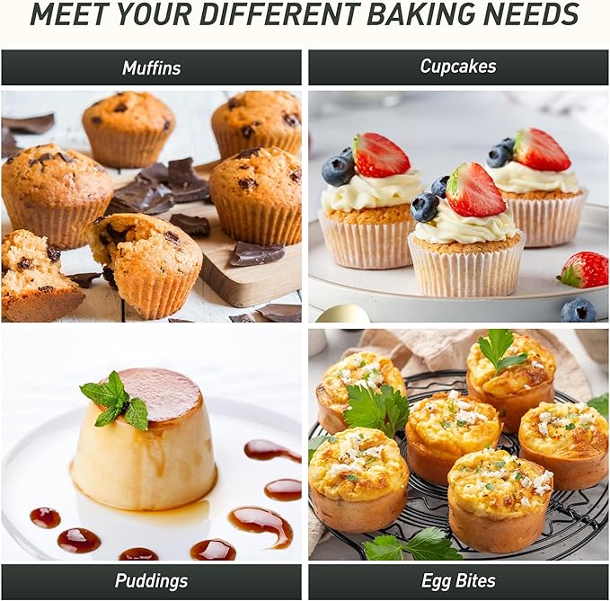 2 Packs 12 Cups Silicone Muffin Pan with Metal Reinforced Frame Regular Size Cupcake Pan Tray Egg Bites Oven Safe Silicone Molds Cookie Muffin Pan Tin Best Baking Sheets Non Toxic Clearance