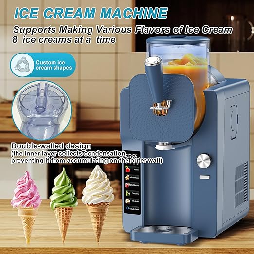 Ice Cream Maker, Slushie Machine for Home, Slushy Machine 70 oz Margarita Machine with 6 Preset Programs for Ice Cream