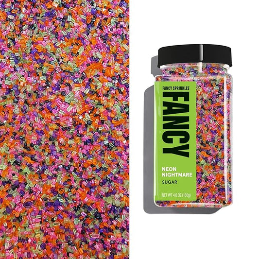 Fancy Sprinkles Limited Edition Halloween Neon Nightmare Sugar (4 OZ)