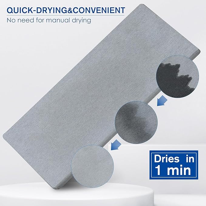 Wipe-Free Sink Organizer with Drying Stone, Instant Dry Sink Caddy Organizers, Kitchen Sponge Soap Holder Dispenser, Countertop Fast Drying Counter Tray Rack