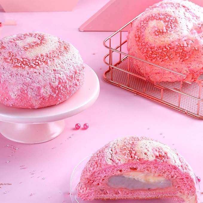 Sentovac Hot Pink Sanding Sugar for Baking Edible Sparkling Sugar Sprinkles Coarse Sugar Crystals for Baking Topping Cake Cookie Cupcake Topper Ice Cream Decoration Supplies 3.2 OZ