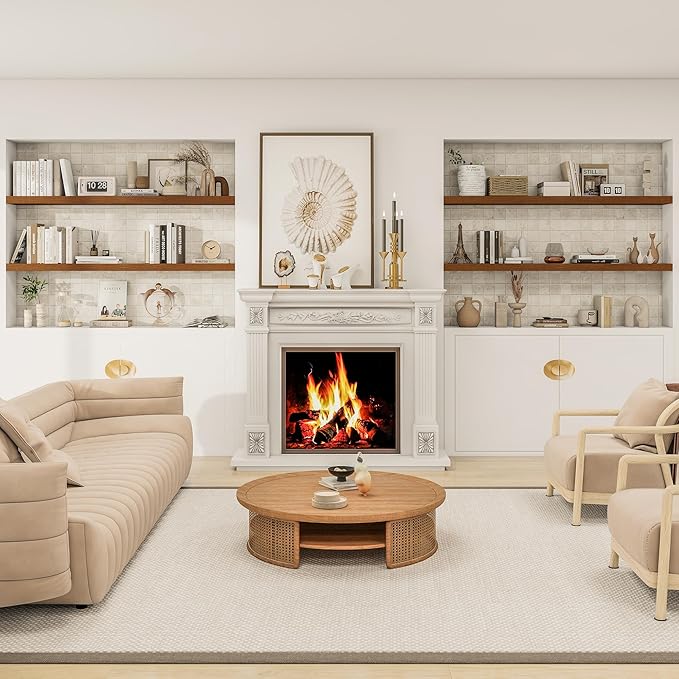 Wide Floating Shelves for Wall 12 Inch Deep, 55" X 12" X 2" Floating Shelf, 2 Inch Thick Shelf for Bathroom Bedroom Kitchen Book Room, Heavy Duty 85lbs Shelves for Farmhouse Decor Set of 2, Walnut