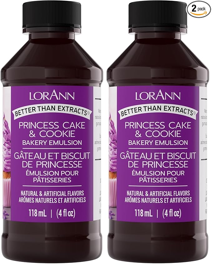 Lorann Oils Princess Cake and Cookie Bakery Emulsion: Regal Flavor Blend, Perfect for Enhancing Sweet, Cake-like Undertones in Baked Goods, Gluten-Free, Keto-Friendly, Unique Flavor Blend Essential