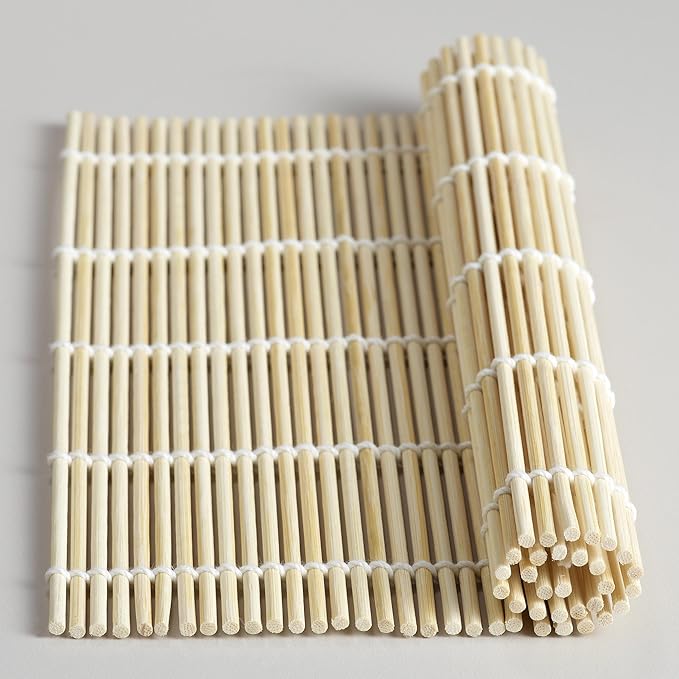 JapanBargain, 4 Pack Large Sushi Roll Bamboo Mats, 10.5" Square Natural Bamboo Sushi Rolling Mats for Making Sushi Rolls, Eco-Friendly, Reusable, Easy to Clean