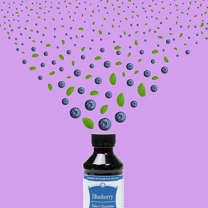 Lorann Oils Blueberry Bakery Emulsion: Realistic Blueberry Flavor, Perfect for Elevating Berry Notes in Baked Goods, Gluten-Free, Keto-Friendly, Blueberry Extract Substitute Essential for Your Kitchen