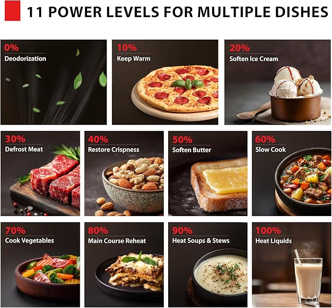 TOSHIBA ML-EM09PA(BS) Small Microwave Oven with 6 Auto Menus, Mute Function & Child Lock, LED Lighting, Perfect for Apartment, 0.9 Cu Ft, 10.6 Inch Removable Turntable, 900W, Black Stainless Steel