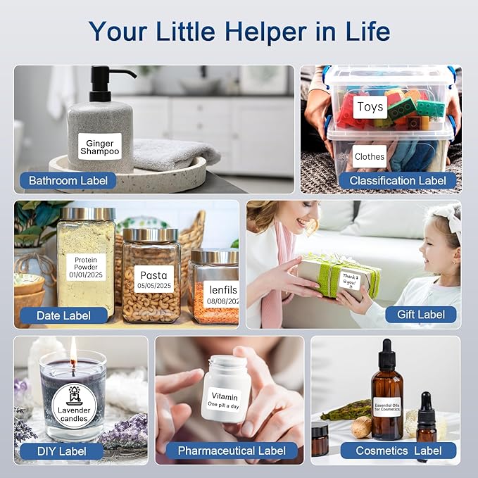 CLABEL Desk Bluetooth Barcode Label Printer: Label Maker with Direct Thermal Printing, 3 Inch Print Width for Barcodes Address Shipping Warehouse with 1 Roll Label (3 Inch Soot)