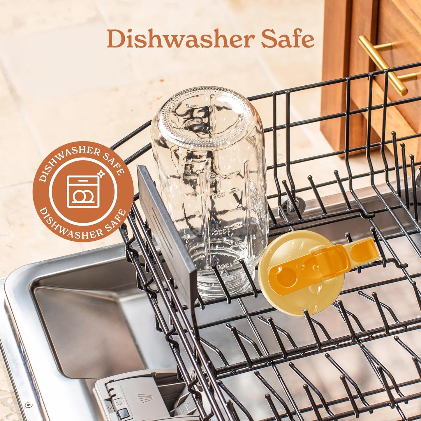 SMIRLY 64 oz Mason Jar Pitcher,Glass Pitcher with Wide Mouth,Water Jug with Double Leak Proof Lid for Iced Coffee,Hot Water,Breast Milk