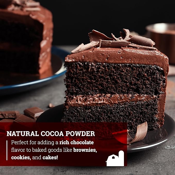 Hoosier Hill Farm Natural Cocoa Powder, 1LB (Pack of 1)