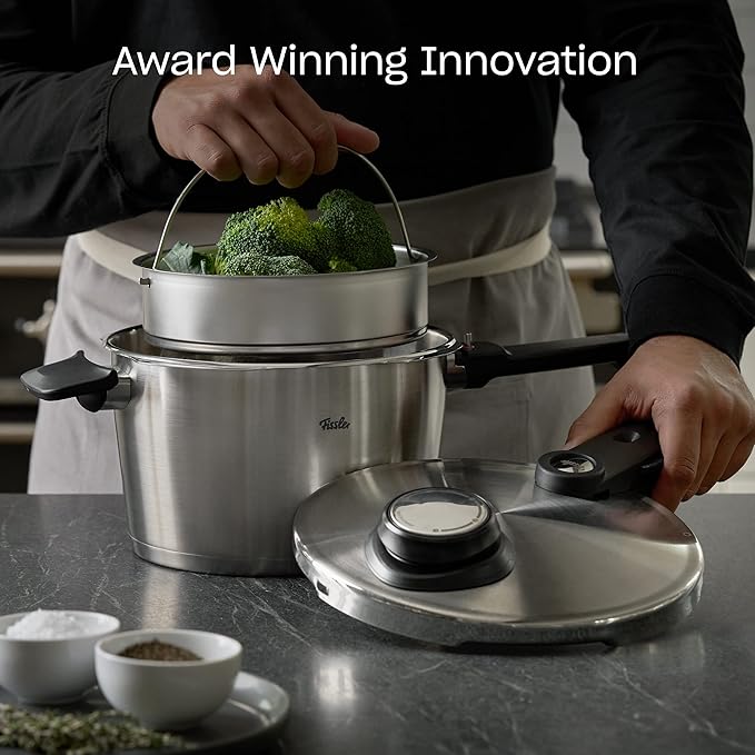 Fissler Vitavit Premium Pressure Cooker and Pressure Skillet Set, 2.6 Quart and 4.8 Quart