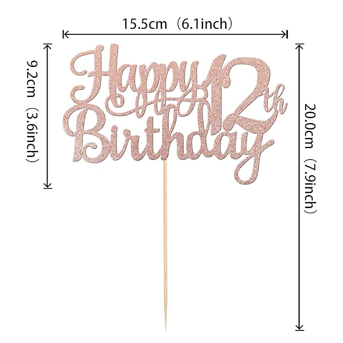 1 PCS Happy 12th Birthday Cake Topper Glitter Cheers to 12 Years Birthday Cake Pick 12 Fabulous Cake Decoration for Happy 13th Birthday Theme Party Decorations Supplies Rose Gold