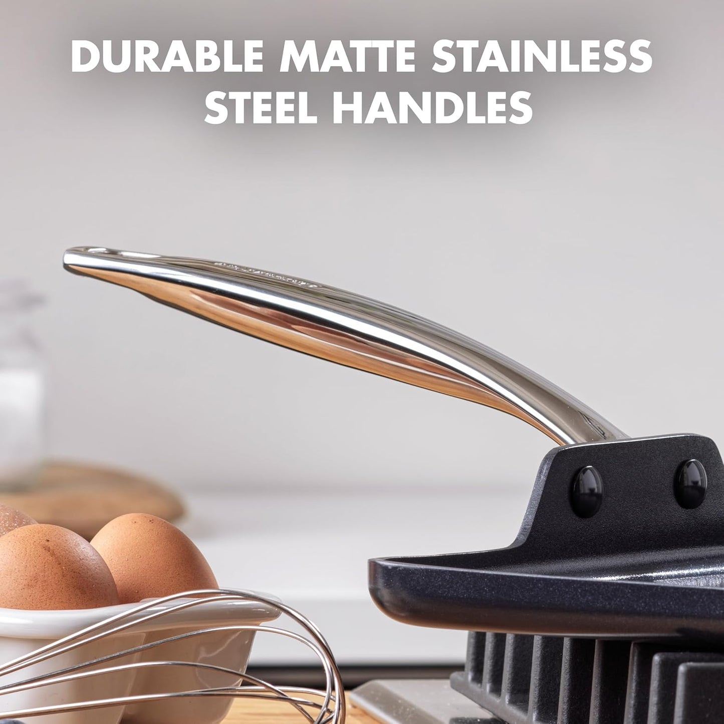 GreenPan Chatham Black Prime Midnight Hard Anodized Healthy Ceramic Nonstick, 11" Griddle Pan, PFAS-Free, Dishwasher Safe, Oven Safe, Black