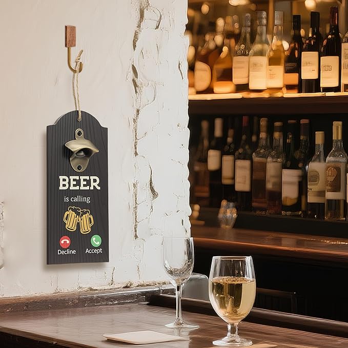 Beer Bottle Opener, Outdoor Bottle Opener wall Mounted, 4.7×11 in for Home Pub, Man Cave, Patio, Kitchen, Gift for Beer Lovers