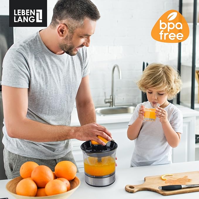 Electric Citrus juicer - 2 cones & BPA-free I High juice yield & Large Volume I 24oz Orange juicer squeezer I Esprimidoras electrico Exprimidor de limones y jugo naranjas for Juicers Machine