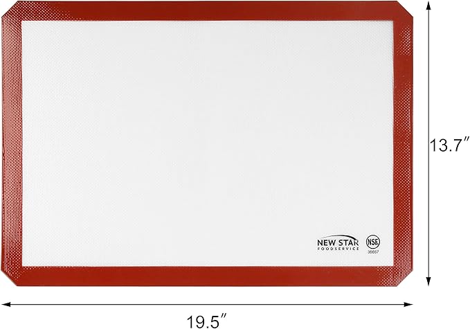 New Star Foodservice 36657 Commercial Grade Silicone Baking Mat Non Stick Pan Liner, 14 x 20 inch (Two-Thirds Size)