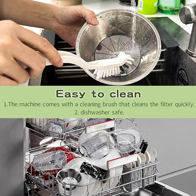 Juicer Maker,Vospeed Juicer Machines,750W juicer machines vegetable and fruit,With 3.5-Inch Wide-Mouth Feed Chute,Juice Extraction at Constant Temperature,With 1.2L Cup, BPA-Free,Easy to Clean (White)