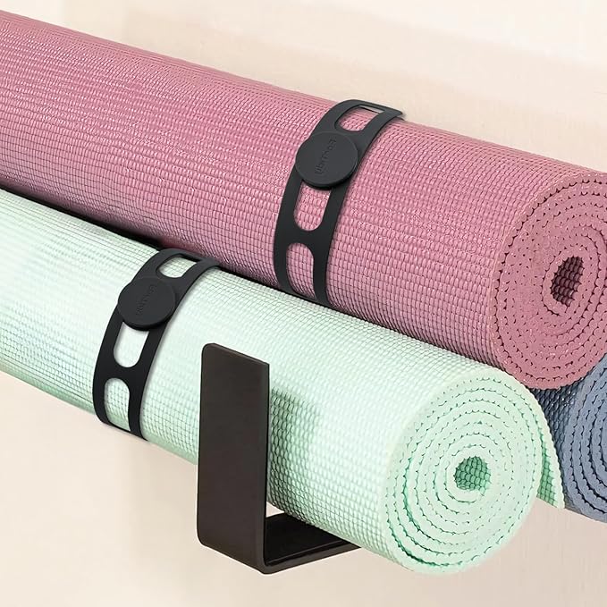 Silicone Latch Strap for Slow Cooker Lid, Pot, Bento Box, 21.65 In Reusable Elastic Self-Lock Silicone Tie for Bundling or Organizing Curtain, Cords, Yoga Mat, Camping Mat, 2pcs (Black&Black)