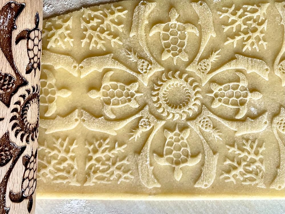 HAWAII 3 KID Rolling Pin SET. Wooden Laser Cut Mini Rolling Pins for cookies, play dough, salt dough by Algis Crafts