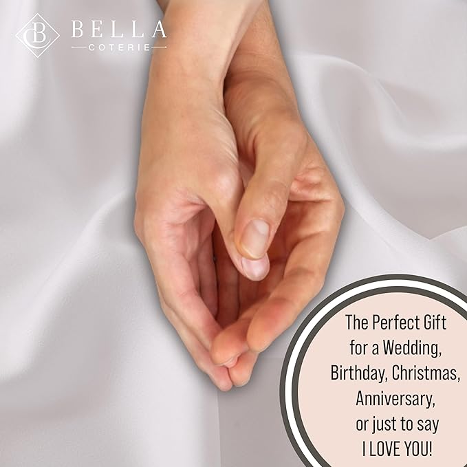 Bella Coterie Luxury Bamboo Viscose King Size Sheet Set | 100% Organically Grown | Ultra Soft | Cooling for Hot Sleepers | 18" Deep Pocket [White]