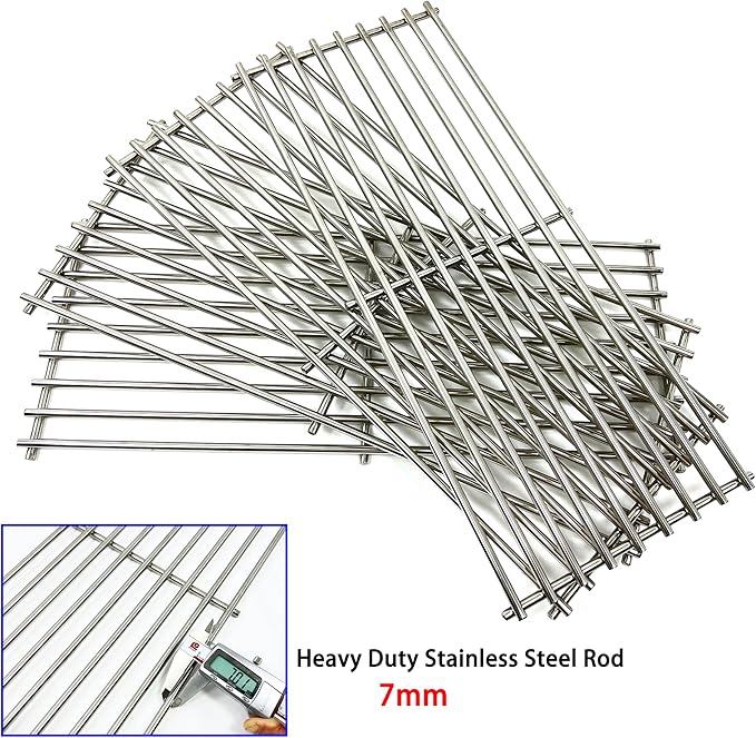 Direct Store Parts DS111 (4-Pack) Solid Rod Stainless Steel BBQ Grill Grate Replacement Parts for 16517 Bull BBQ Angus, Brahma, Lonstar Select, Outlaw Steer Premium, Lonestar Select, 19 1/4" X 7 7/8"