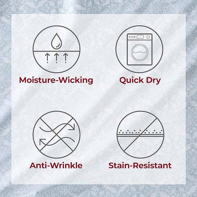 Mellanni Twin Sheets Set - 3 PC Iconic Collection Bedding - Hotel Luxury, Extra Soft, Cooling Bed Sheets - Wrinkle, Fade, Stain Resistant (Twin, Laced Sky Blue)