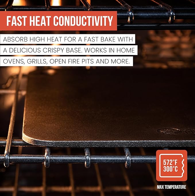 Chef Pomodoro Pizza Steel for Oven 13 Inch 1/4 Inch Thick, Baking Steel for Oven, Grill, Sourdough Bread, Baking Stone for Oven With Lifting Holes 13" X 13" (33.6 x 33.6 cm)