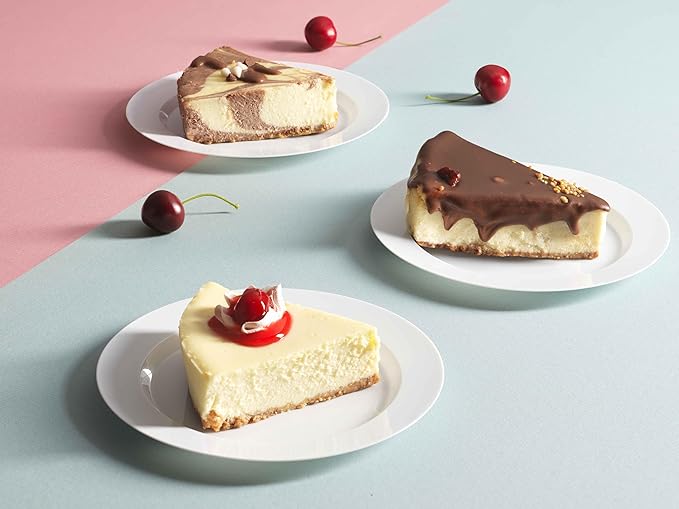 Munfix 00 White Plastic Plates Set, 50 Pcs 10 Inch Plastic Dinner Plates and 50 Pcs 7 Inch Plastic Dessert Plates, Elegant Fancy Heavy Duty Disposable Plates for Party, Wedding, White