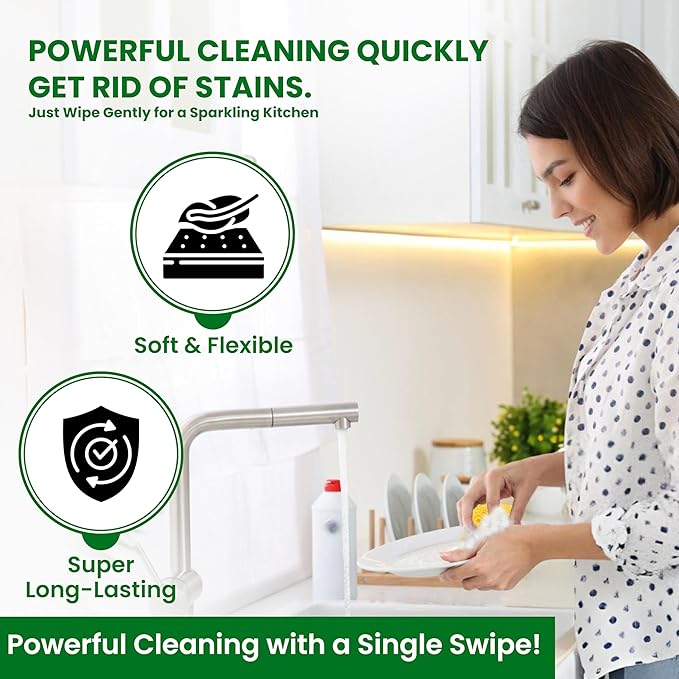 Cellulose Sponges - 24-Pack Multicolored Compressed Natural Sponges for Kitchen - Biodegradable, Non-Scratch, Quick-Dry for Cleaning, Dishes, DIY Cutouts