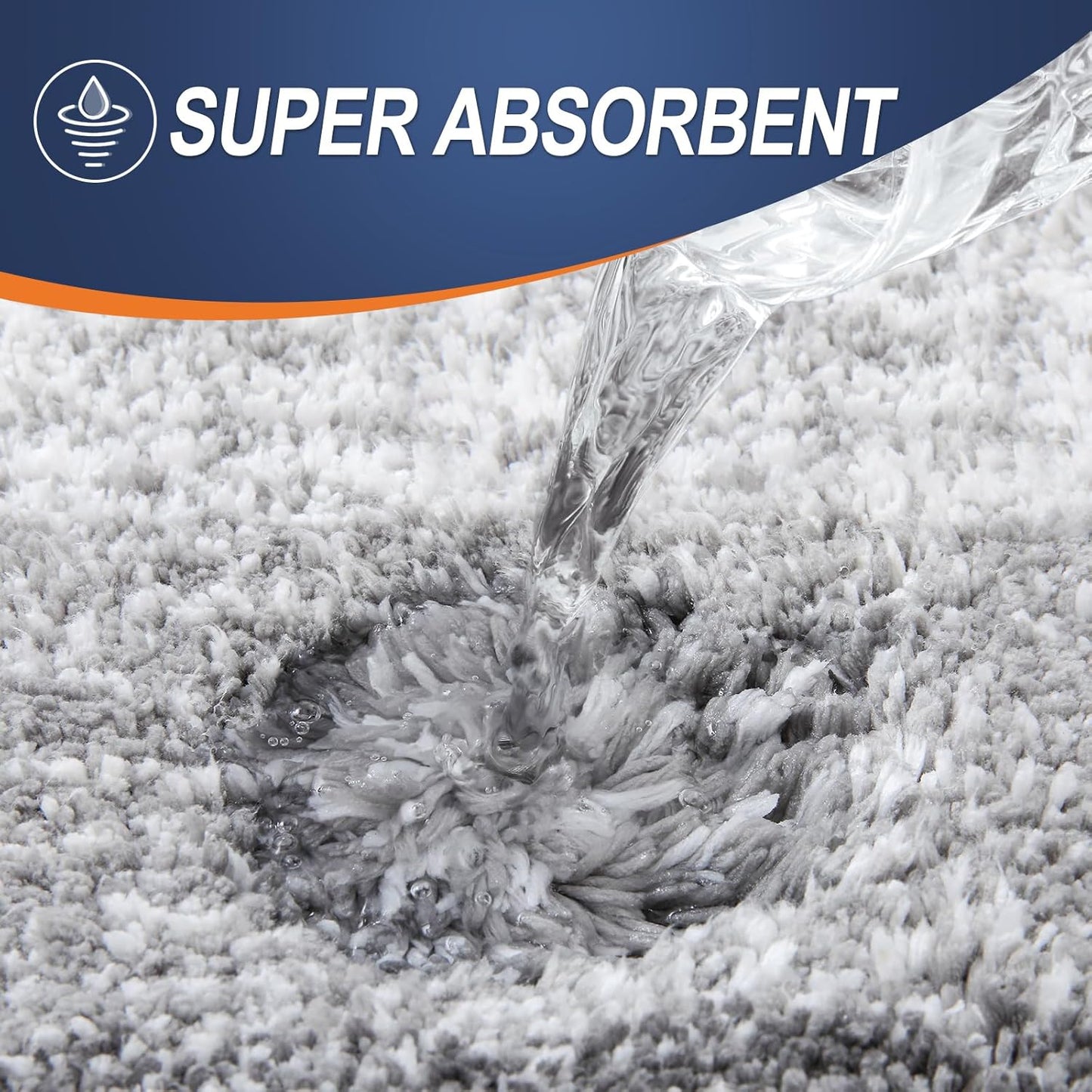 OLANLY Bathroom Rugs Mat 36x24, Extra Soft Absorbent Microfiber Bath Rugs, Rubber Backing, Quick Dry, Machine Washable Bath Mats for Bathroom Floor, Tub and Shower, Home Decor Accessories, Light Grey