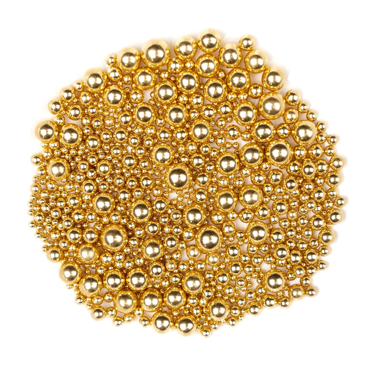 Dazzjoy Gold Pearl Sugar Sprinkles, Edible Candy Sprinkles, Cake Toppers and Cake Decorations, Mix Size, Cookie Decorating, Ice Cream, Wedding Party Valentines Supplies, 130g/4.58oz