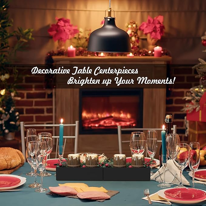 Kitchen Drawer Organizer Bins, Black Bamboo Drawer Organizer Stackable for Silverware, Utensils, Cutlery, Flatware, Junk Drawer, Dresser, Bathroom, 9" x 3" x 2.5" (Set of 2)