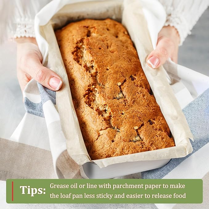 TeamFar Loaf Pan, 12 x 5 Inch Stainless Steel Loaf Pans for Baking Bread, 3 Pack Large Bread Loaf Baking Pan for Homemade Bread, Meatloaf, Cake, Brownies, Non-Toxic, Heavy-duty, Oven & Dishwasher Safe