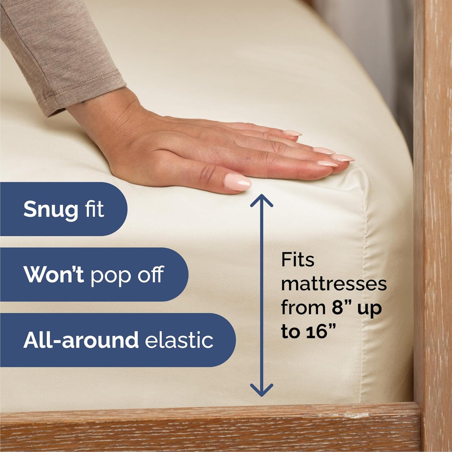 Cal King Size 4 Piece Sheet Set - Comfy Breathable & Cooling Bed Sheets Set - Hotel Luxury Bedding for Women, Men, Kids, Teens, Boys & Girls - Deep Pockets, Soft, Wrinkle Free - Oeko-Tex - Off White