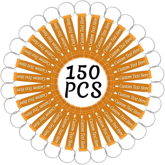 150PCS Personalized Bottle Opener Keychain Bulk Custom Beer Bottle Opener with Logo Text Engraved Wedding Bottle Opener Favors Customized Gifts for Guests Baby Shower Birthday Party-Gold