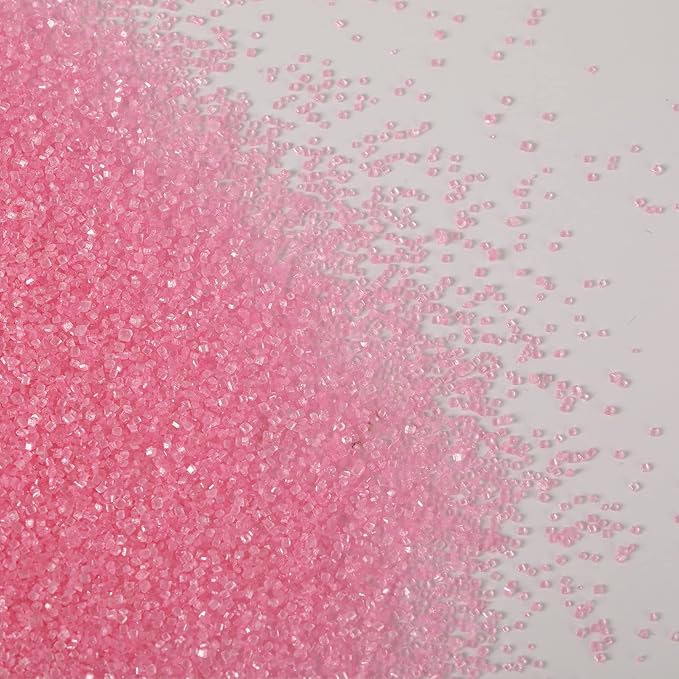 Kasvan Pink Sanding Sugar Sprinkles - Edible Sugar Crystals, Baking Cake Decorations, Ice Cream Toppings cupcake Decorating, Wedding Party Chirstmas Supplies, 85g/3.2oz