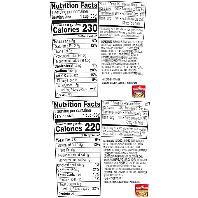 Pearl Milling Company Pancake Cups, 2 Flavor Variety, 2.11 Oz, Pack of 12